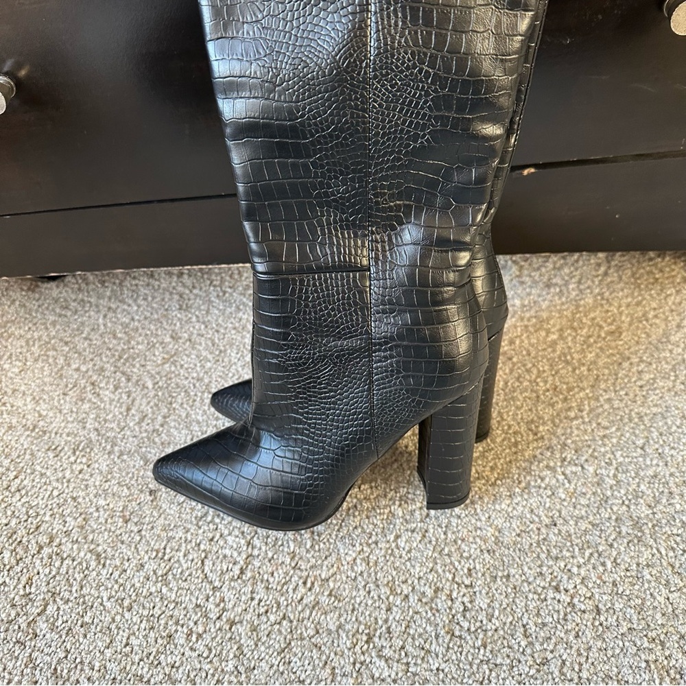 BELLINI MILLA BLACK CROC BOOT - Picture 10 of 15